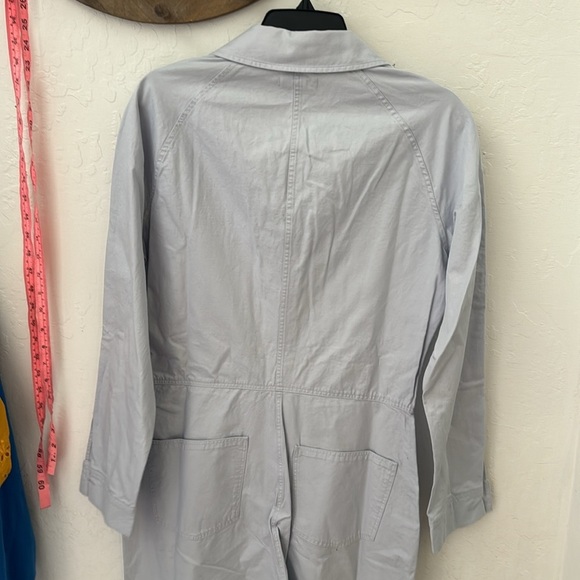 Outerknown Station Jumpsuit Blue Gray Zip Front Playsuit Small - Picture 5 of 5